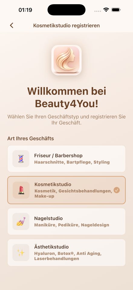 Salon registrieren